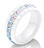 Style Comly Crystal Ceramic Rings for Women