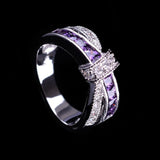 NICE women Purple crystal Lady Ring