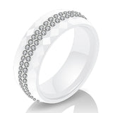 Style Comly Crystal Ceramic Rings for Women