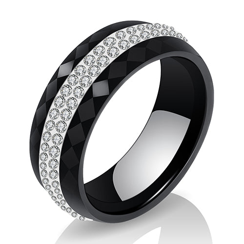 Style Comly Crystal Ceramic Rings for Women