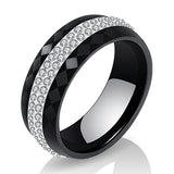 Style Comly Crystal Ceramic Rings for Women