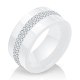 Style Comly Crystal Ceramic Rings for Women