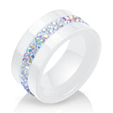 Style Comly Crystal Ceramic Rings for Women