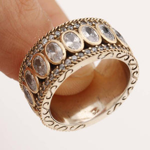 Cool Puffed Marine Micro Paved CZ Stone Rings For Men/Women