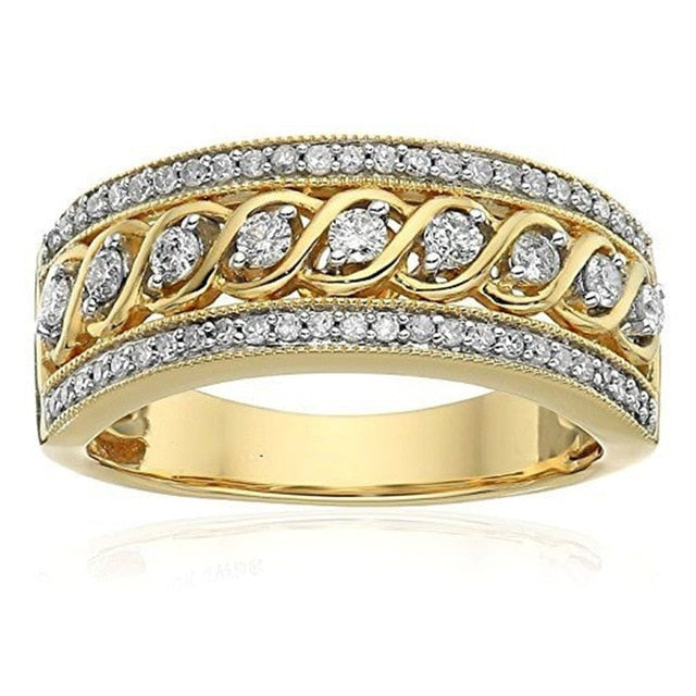Cool Puffed Marine Micro Paved CZ Stone Rings For Men/Women