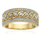 Cool Puffed Marine Micro Paved CZ Stone Rings For Men/Women