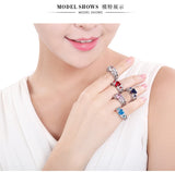 Princess Heart Zircon Engagement Rings