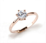 Classic Six Claw 1 Carat AAA Zircon Wedding Rings for Women