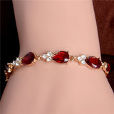 Romantic Zirconia Leaf Bracelet