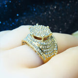 Full Cubic Zircon Bling Iced Out Men/women Ring
