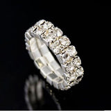 Classic LuLu Multi Row Diamante Stretch Rings For Women