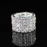 Classic LuLu Multi Row Diamante Stretch Rings For Women