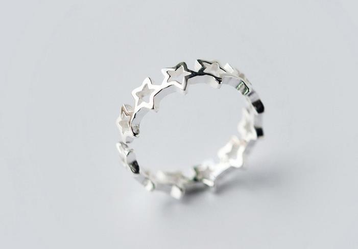 Women Star Rings Fashion Wedding Adjustable Size Ring