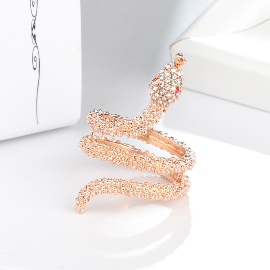Rose Gold Snake Rings For Women