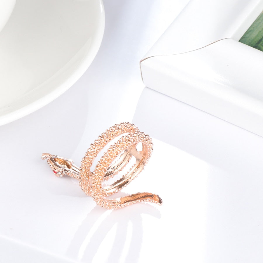 Rose Gold Snake Rings For Women
