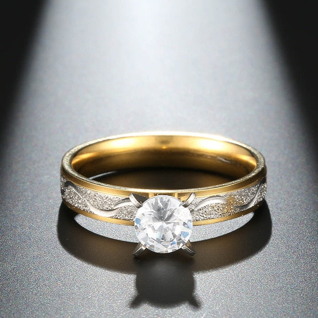 Unisex Classic Stainless Steel Ring Sets