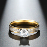 Unisex Classic Stainless Steel Ring Sets