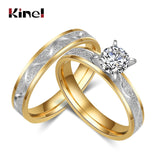 Unisex Classic Stainless Steel Ring Sets
