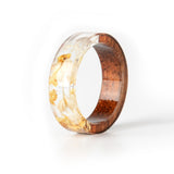 Handmade Dried Flowers Plants Inside Resin Ring
