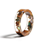 Handmade Dried Flowers Plants Inside Resin Ring