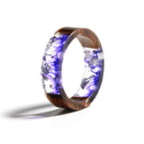 Handmade Dried Flowers Plants Inside Resin Ring