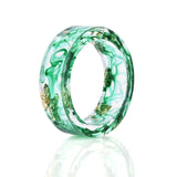 Transparent Handmade Dried Flower Resin Rings for Women