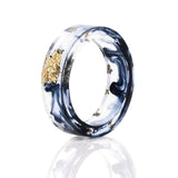 Transparent Handmade Dried Flower Resin Rings for Women