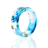 Transparent Handmade Dried Flower Resin Rings for Women