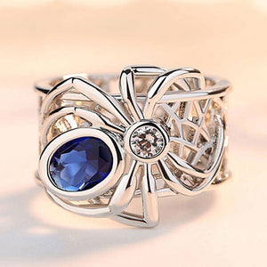 Blue Crystal Stone AAA Cubic Zirconia Romantic Ring