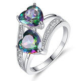 LuLu Double Heart Rainbow princess Ring