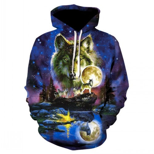 Moon Wolf Hoodies Men / Women