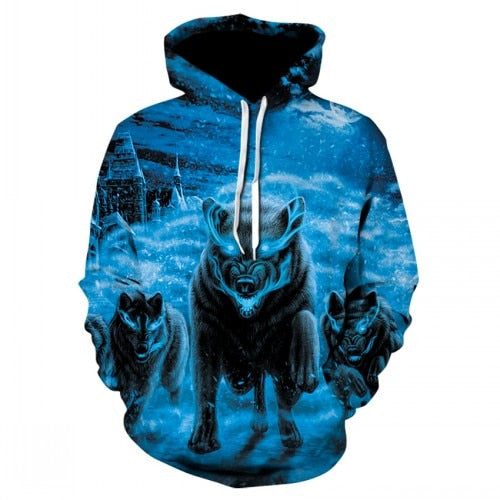 Ha Ha Hero Wolf Hoodies