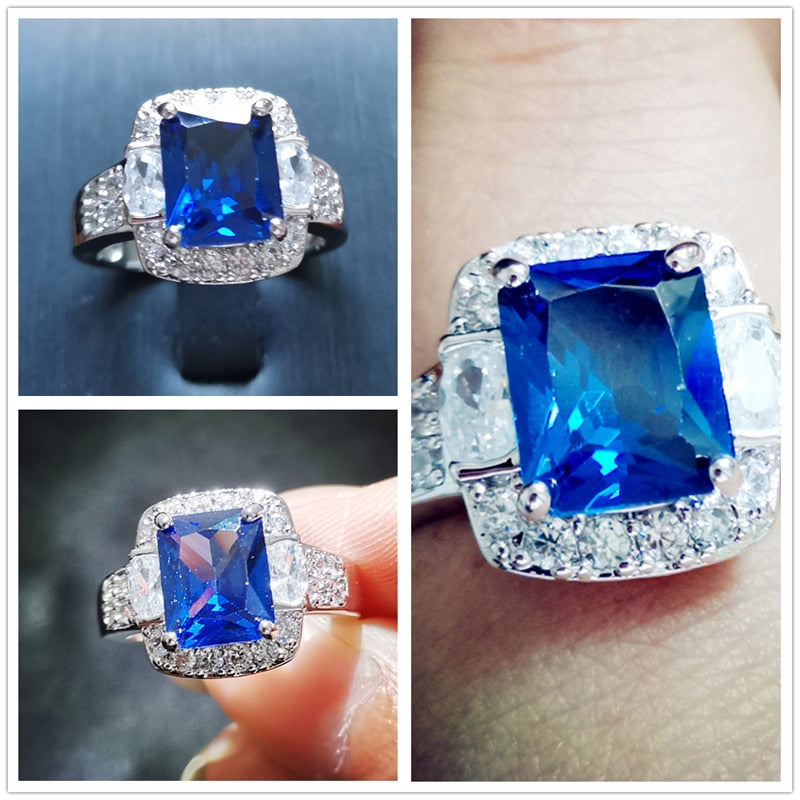 Charming Nice Women Party CZ Silver 925 Ring Gifts