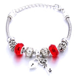 Romantic Love Heart Key and Lock Bracelet
