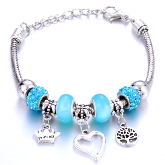 Romantic Love Heart Key and Lock Bracelet