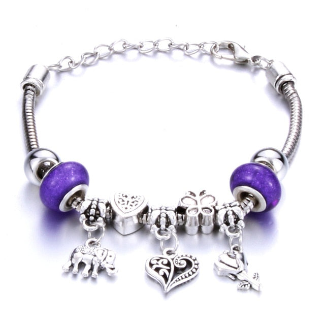 Romantic Love Heart Key and Lock Bracelet