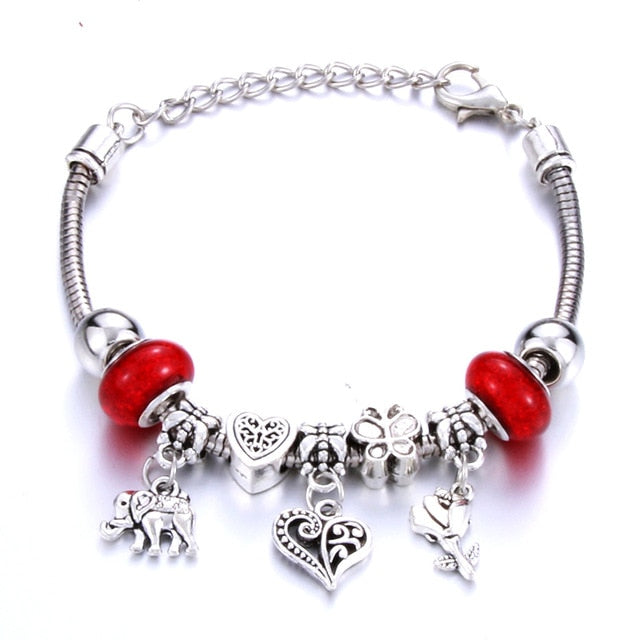 Romantic Love Heart Key and Lock Bracelet