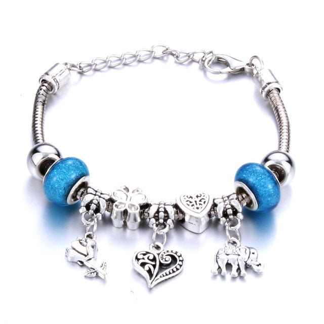 Romantic Love Heart Key and Lock Bracelet