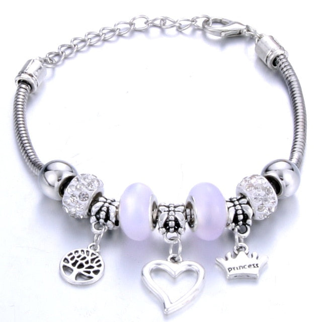 Romantic Love Heart Key and Lock Bracelet