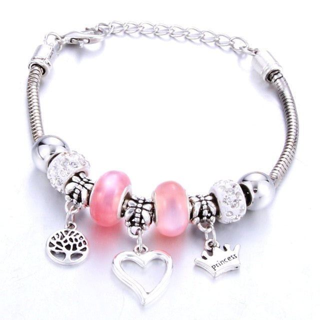 Romantic Love Heart Key and Lock Bracelet