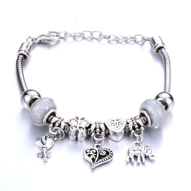 Romantic Love Heart Key and Lock Bracelet