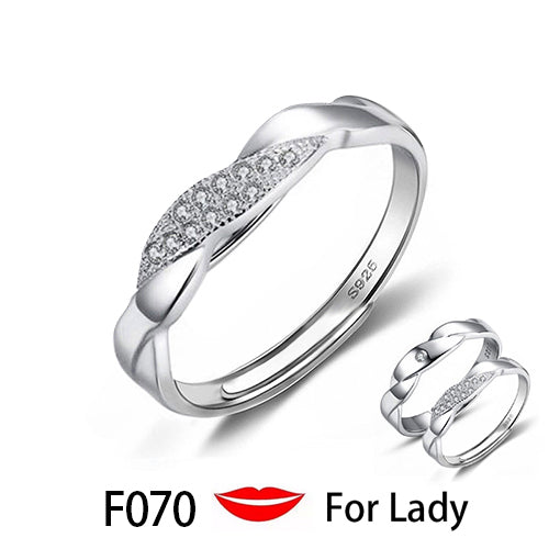 Couple Pledge Love Token Re sizable Ring Sets