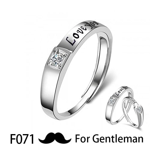 Couple Pledge Love Token Re sizable Ring Sets