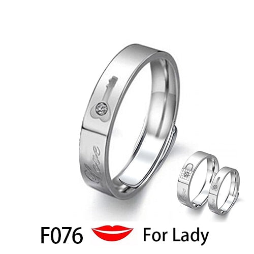 Couple Pledge Love Token Re sizable Ring Sets