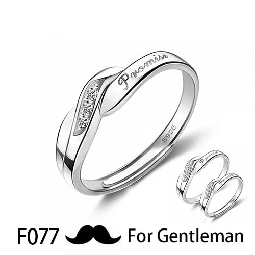 Couple Pledge Love Token Re sizable Ring Sets