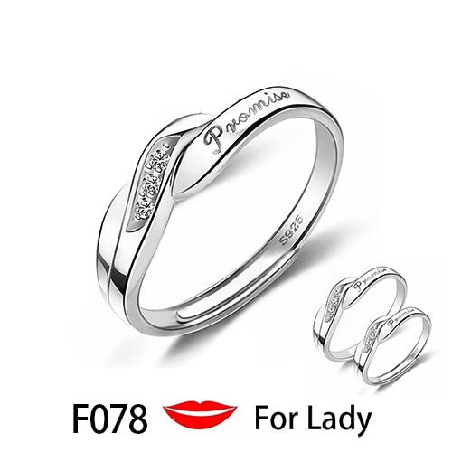 Couple Pledge Love Token Re sizable Ring Sets