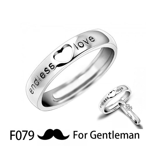 Couple Pledge Love Token Re sizable Ring Sets