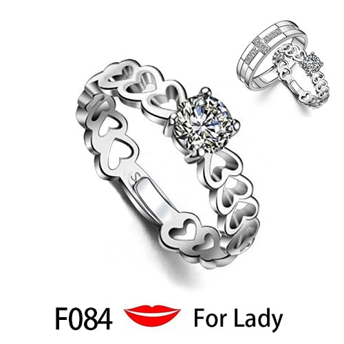 Couple Pledge Love Token Re sizable Ring Sets