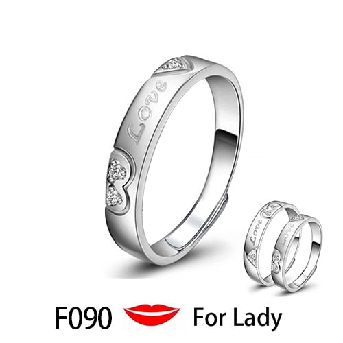 Couple Pledge Love Token Re sizable Ring Sets