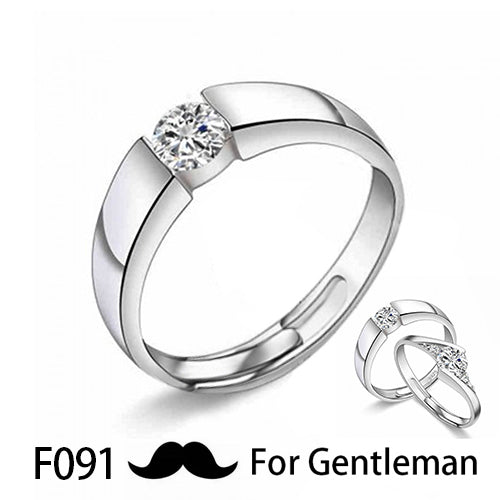 Couple Pledge Love Token Re sizable Ring Sets